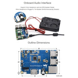 Waveshare Raspberry Pi Zero 2W To 3B Adapter for Raspberry Pi 3 Model B/B+, Pi Zero 2W To 3B