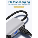 HW-6003 3 In 1 Type-C / USB-C to HDMI + PD + USB 3.0 Docking Station Adapter Converter, HW-6003