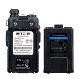 RETEVIS RT-5R 400-520MHz + 136-174MHz 128CHS USB Two-segment Handheld Walkie Talkie, USB