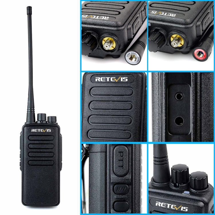 RETEVIS RT1 10W UHF 400-520MHz 16CH Handheld Walkie Talkie,, RT1 400-520MHz EU Plug, RT1 400-520MHz US Plug