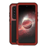 LOVE MEI Metal Shockproof Waterproof Dustproof Protective Case with Glass, For Samsung Galaxy A32 5G, For Samsung Galaxy A52 5G / 4G, For Samsung Galaxy S21 5G, For Samsung Galaxy A42, For Samsung Galaxy S21+ 5G, For Samsung Galaxy A72 5G / 4G