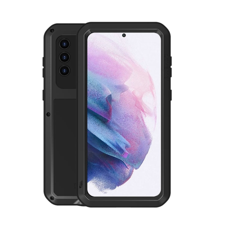 LOVE MEI Metal Shockproof Waterproof Dustproof Protective Case with Glass, For Samsung Galaxy A32 5G, For Samsung Galaxy A52 5G / 4G, For Samsung Galaxy S21 5G, For Samsung Galaxy A42, For Samsung Galaxy S21+ 5G, For Samsung Galaxy A72 5G / 4G
