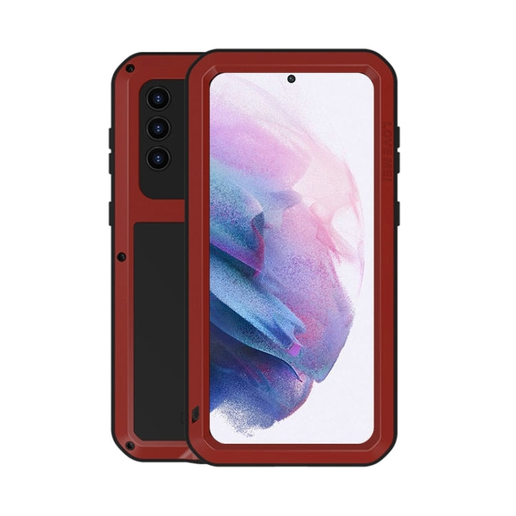 LOVE MEI Metal Shockproof Waterproof Dustproof Protective Case with Glass, For Samsung Galaxy A32 5G, For Samsung Galaxy A52 5G / 4G, For Samsung Galaxy S21 5G, For Samsung Galaxy A42, For Samsung Galaxy S21+ 5G, For Samsung Galaxy A72 5G / 4G