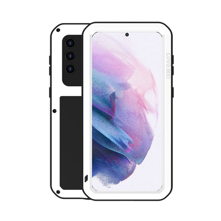 LOVE MEI Metal Shockproof Waterproof Dustproof Protective Case with Glass, For Samsung Galaxy A32 5G, For Samsung Galaxy A52 5G / 4G, For Samsung Galaxy S21 5G, For Samsung Galaxy A42, For Samsung Galaxy S21+ 5G, For Samsung Galaxy A72 5G / 4G