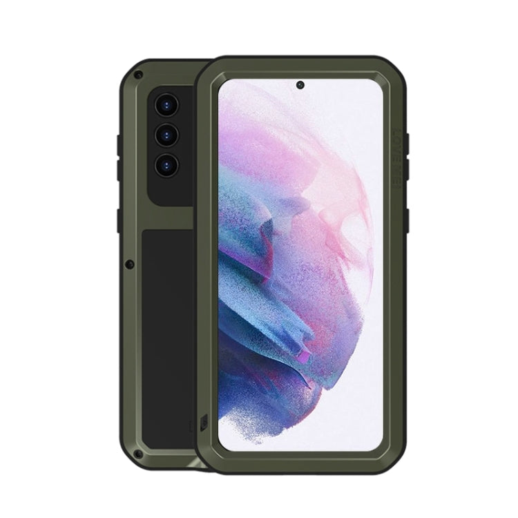 LOVE MEI Metal Shockproof Waterproof Dustproof Protective Case with Glass, For Samsung Galaxy A32 5G, For Samsung Galaxy A52 5G / 4G, For Samsung Galaxy S21 5G, For Samsung Galaxy A42, For Samsung Galaxy S21+ 5G, For Samsung Galaxy A72 5G / 4G