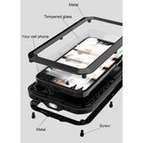 LOVE MEI Metal Shockproof Waterproof Dustproof Protective Case, For iPhone 12