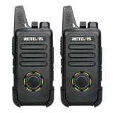 1 Pair RETEVIS RT22S US Frequency 22CHS FRS License-free Two Way Radio Handheld Walkie Talkie, US Plug, RT22S