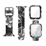 Silicone Printing Integrated Replacement Watch Case Watchband, For Apple Watch Series 6 / 5 / 4 / Watch SE 44mm, For Apple Watch Series 6 / 5 / 4 / Watch SE 40mm, For Apple Watch Series 3 & 2 & 1 42mm