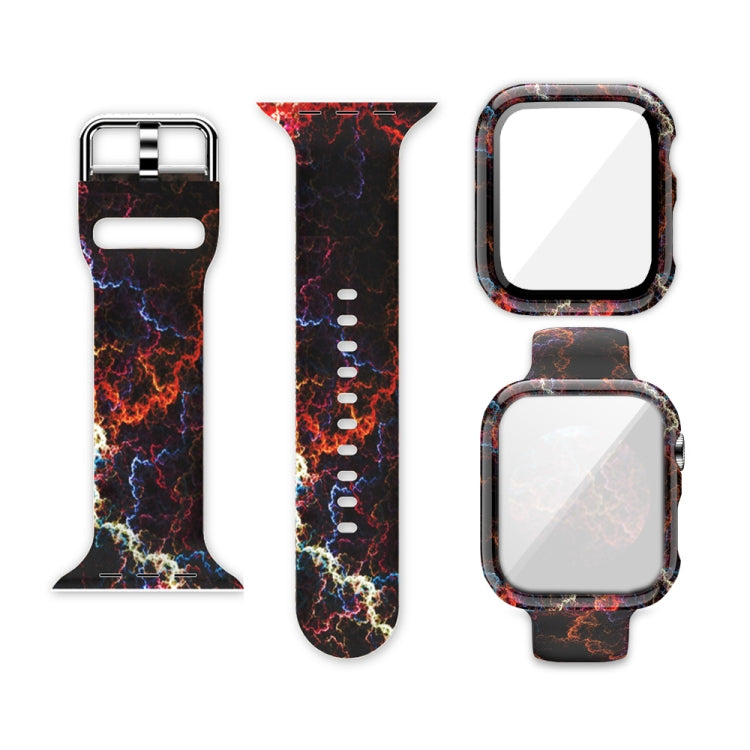 Silicone Printing Integrated Replacement Watch Case Watchband, For Apple Watch Series 6 / 5 / 4 / Watch SE 44mm, For Apple Watch Series 6 / 5 / 4 / Watch SE 40mm, For Apple Watch Series 3 & 2 & 1 42mm