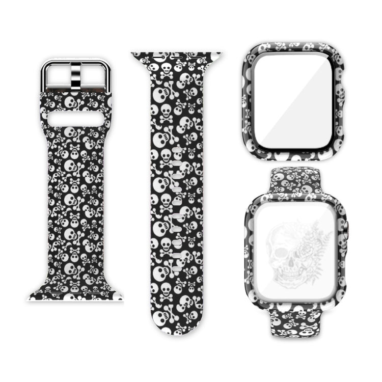 Silicone Printing Integrated Replacement Watch Case Watchband, For Apple Watch Series 6 / 5 / 4 / Watch SE 44mm, For Apple Watch Series 6 / 5 / 4 / Watch SE 40mm, For Apple Watch Series 3 & 2 & 1 42mm