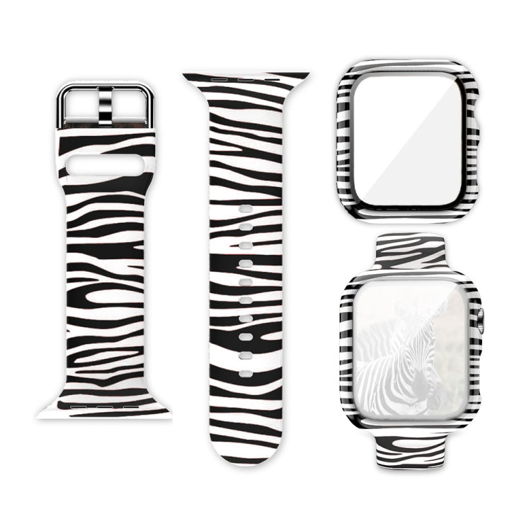 Silicone Printing Integrated Replacement Watch Case Watchband, For Apple Watch Series 6 / 5 / 4 / Watch SE 44mm, For Apple Watch Series 6 / 5 / 4 / Watch SE 40mm, For Apple Watch Series 3 & 2 & 1 42mm