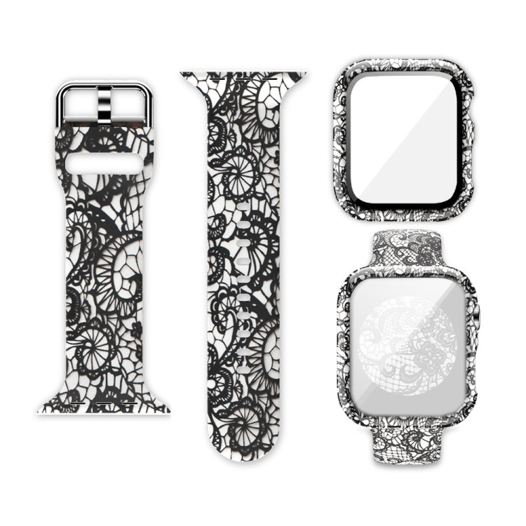 Silicone Printing Integrated Replacement Watch Case Watchband, For Apple Watch Series 6 / 5 / 4 / Watch SE 44mm, For Apple Watch Series 6 / 5 / 4 / Watch SE 40mm, For Apple Watch Series 3 & 2 & 1 42mm