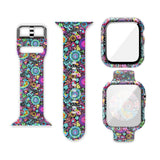 Silicone Printing Integrated Replacement Watch Case Watchband, For Apple Watch Series 6 / 5 / 4 / Watch SE 44mm, For Apple Watch Series 6 / 5 / 4 / Watch SE 40mm, For Apple Watch Series 3 & 2 & 1 42mm