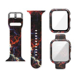 Silicone Printing Integrated Replacement Watch Case Watchband, For Apple Watch Series 6 / 5 / 4 / Watch SE 44mm, For Apple Watch Series 6 / 5 / 4 / Watch SE 40mm, For Apple Watch Series 3 & 2 & 1 42mm
