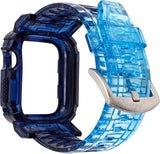 Gradient TPU Integrated Case Strap For Apple Watch Series 9 / 8 / 7 45mm / 6 / 5 / 4 / Watch SE 44mm / Watch 42mm, For Apple Watch Series 9 / 8 / 7 45mm / 6 / 5 / 4 / Watch SE 44mm / Watch 42mm
