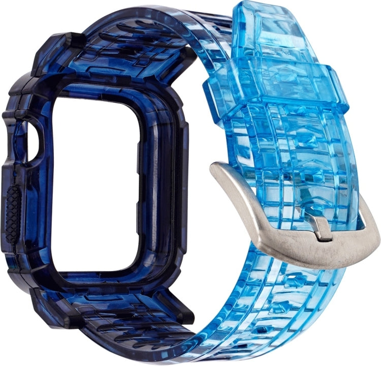 Gradient TPU Integrated Case Strap For Apple Watch Series 9 / 8 / 7 45mm / 6 / 5 / 4 / Watch SE 44mm / Watch 42mm, For Apple Watch Series 9 / 8 / 7 45mm / 6 / 5 / 4 / Watch SE 44mm / Watch 42mm