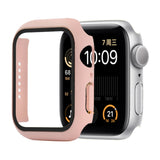 Shockproof PC+Tempered Glass Protective Case with Packed Carton For Apple Watch 44mm(Orange), For Apple Watch Series 6 / 5 / 4 / Watch SE 44mm, For Apple Watch Series 6 & SE & 5 & 4 44mm, For Apple Watch Series 3 & 2 & 1 42mm