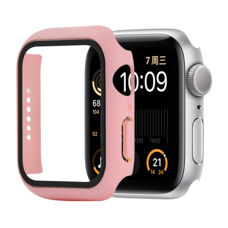 Shockproof PC+Tempered Glass Protective Case with Packed Carton For Apple Watch 44mm(Orange), For Apple Watch Series 6 / 5 / 4 / Watch SE 44mm, For Apple Watch Series 6 & SE & 5 & 4 44mm, For Apple Watch Series 3 & 2 & 1 42mm