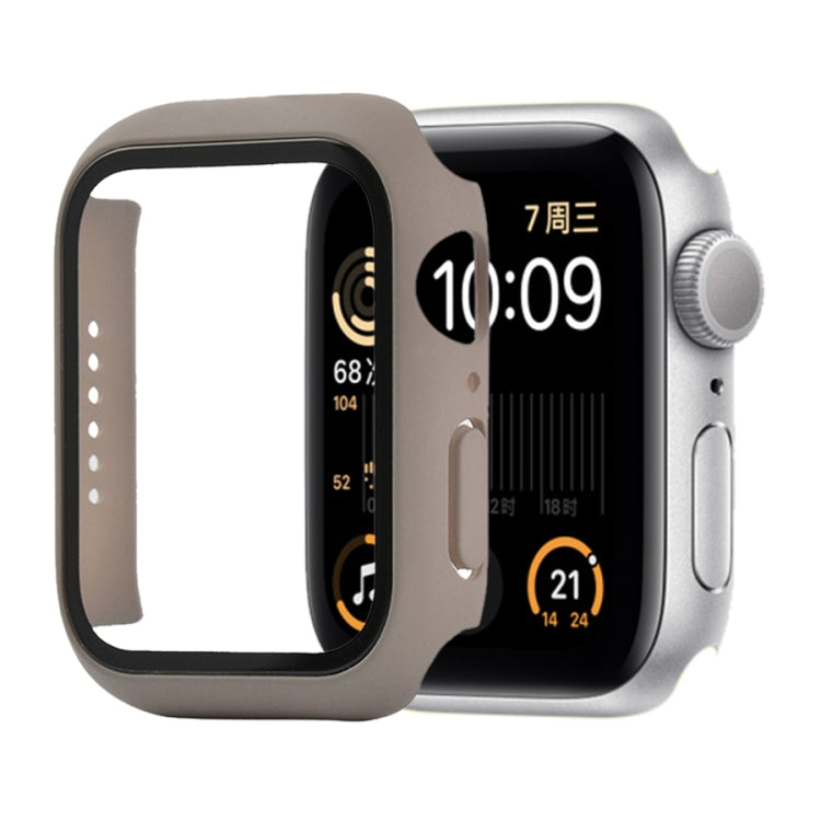 Shockproof PC+Tempered Glass Protective Case with Packed Carton For Apple Watch 44mm(Orange), For Apple Watch Series 6 / 5 / 4 / Watch SE 44mm, For Apple Watch Series 6 & SE & 5 & 4 44mm, For Apple Watch Series 3 & 2 & 1 42mm