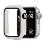 Shockproof PC+Tempered Glass Protective Case with Packed Carton For Apple Watch 44mm(Orange), For Apple Watch Series 6 / 5 / 4 / Watch SE 44mm, For Apple Watch Series 6 & SE & 5 & 4 44mm, For Apple Watch Series 3 & 2 & 1 42mm