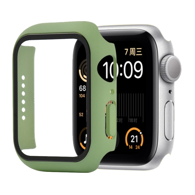Shockproof PC+Tempered Glass Protective Case with Packed Carton For Apple Watch 44mm(Orange), For Apple Watch Series 6 / 5 / 4 / Watch SE 44mm, For Apple Watch Series 6 & SE & 5 & 4 44mm, For Apple Watch Series 3 & 2 & 1 42mm