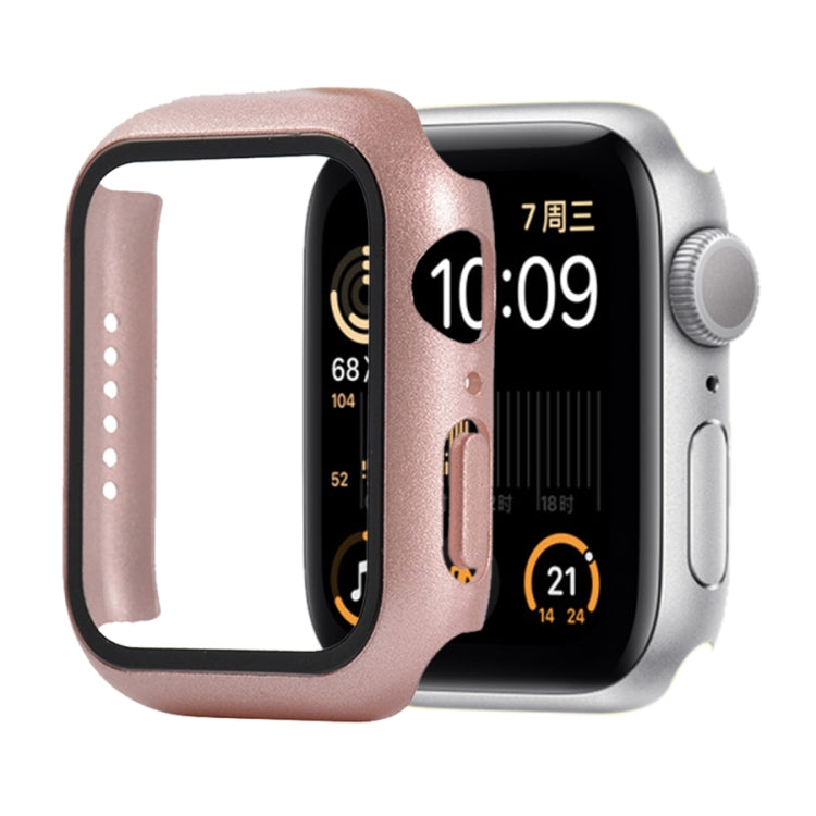 Shockproof PC+Tempered Glass Protective Case with Packed Carton For Apple Watch 44mm(Orange), For Apple Watch Series 6 / 5 / 4 / Watch SE 44mm, For Apple Watch Series 6 & SE & 5 & 4 44mm, For Apple Watch Series 3 & 2 & 1 42mm