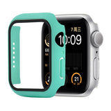 Shockproof PC+Tempered Glass Protective Case with Packed Carton For Apple Watch 44mm(Orange), For Apple Watch Series 6 / 5 / 4 / Watch SE 44mm, For Apple Watch Series 6 & SE & 5 & 4 44mm, For Apple Watch Series 3 & 2 & 1 42mm