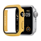 Shockproof PC+Tempered Glass Protective Case with Packed Carton For Apple Watch 44mm(Orange), For Apple Watch Series 6 / 5 / 4 / Watch SE 44mm, For Apple Watch Series 6 & SE & 5 & 4 44mm, For Apple Watch Series 3 & 2 & 1 42mm