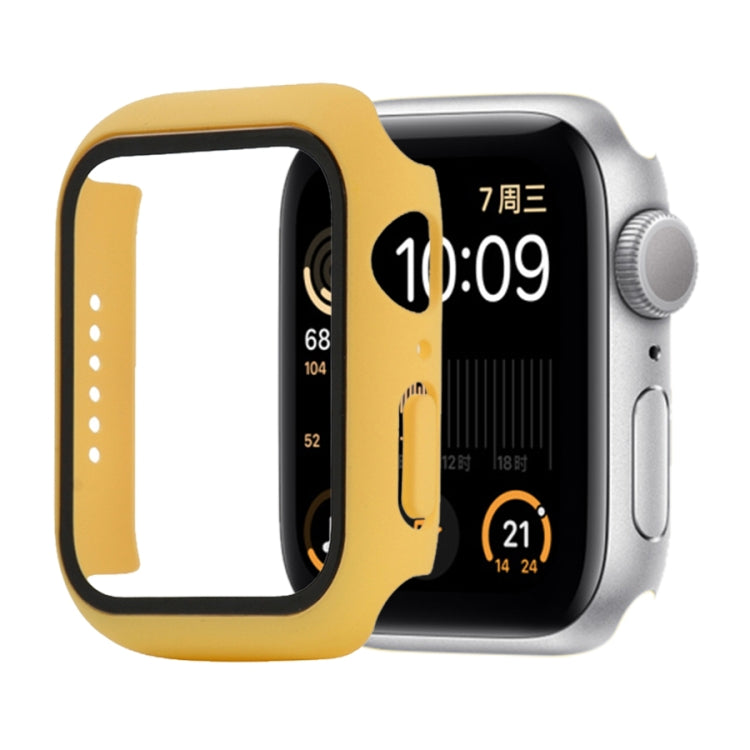 Shockproof PC+Tempered Glass Protective Case with Packed Carton For Apple Watch 44mm(Orange), For Apple Watch Series 6 / 5 / 4 / Watch SE 44mm, For Apple Watch Series 6 & SE & 5 & 4 44mm, For Apple Watch Series 3 & 2 & 1 42mm