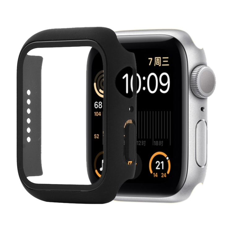 Shockproof PC+Tempered Glass Protective Case with Packed Carton For Apple Watch 44mm(Orange), For Apple Watch Series 6 / 5 / 4 / Watch SE 44mm, For Apple Watch Series 6 & SE & 5 & 4 44mm, For Apple Watch Series 3 & 2 & 1 42mm