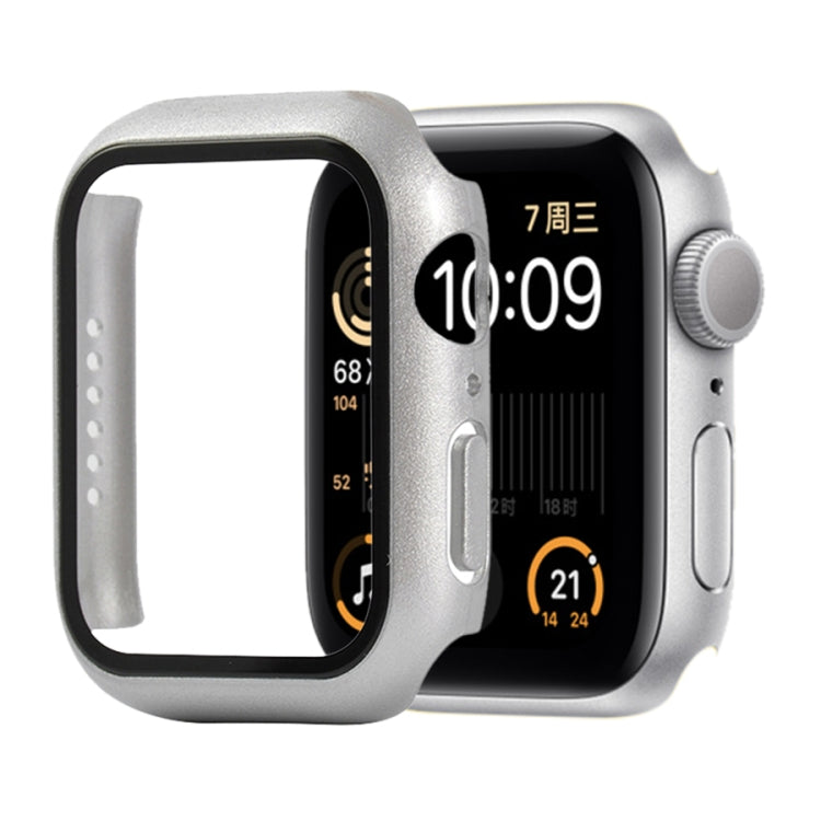 Shockproof PC+Tempered Glass Protective Case with Packed Carton For Apple Watch 44mm(Orange), For Apple Watch Series 6 / 5 / 4 / Watch SE 44mm, For Apple Watch Series 6 & SE & 5 & 4 44mm, For Apple Watch Series 3 & 2 & 1 42mm