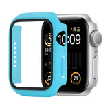 Shockproof PC+Tempered Glass Protective Case with Packed Carton For Apple Watch 44mm(Orange), For Apple Watch Series 6 / 5 / 4 / Watch SE 44mm, For Apple Watch Series 6 & SE & 5 & 4 44mm, For Apple Watch Series 3 & 2 & 1 42mm