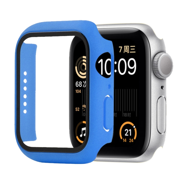 Shockproof PC+Tempered Glass Protective Case with Packed Carton For Apple Watch 44mm(Orange), For Apple Watch Series 6 / 5 / 4 / Watch SE 44mm, For Apple Watch Series 6 & SE & 5 & 4 44mm, For Apple Watch Series 3 & 2 & 1 42mm