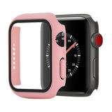 Shockproof PC+Tempered Glass Protective Case with Packed Carton For Apple Watch 44mm(Orange), For Apple Watch Series 6 / 5 / 4 / Watch SE 44mm, For Apple Watch Series 6 & SE & 5 & 4 44mm, For Apple Watch Series 3 & 2 & 1 42mm