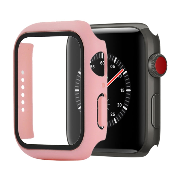 Shockproof PC+Tempered Glass Protective Case with Packed Carton For Apple Watch 44mm(Orange), For Apple Watch Series 6 / 5 / 4 / Watch SE 44mm, For Apple Watch Series 6 & SE & 5 & 4 44mm, For Apple Watch Series 3 & 2 & 1 42mm