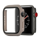 Shockproof PC+Tempered Glass Protective Case with Packed Carton For Apple Watch 44mm(Orange), For Apple Watch Series 6 / 5 / 4 / Watch SE 44mm, For Apple Watch Series 6 & SE & 5 & 4 44mm, For Apple Watch Series 3 & 2 & 1 42mm
