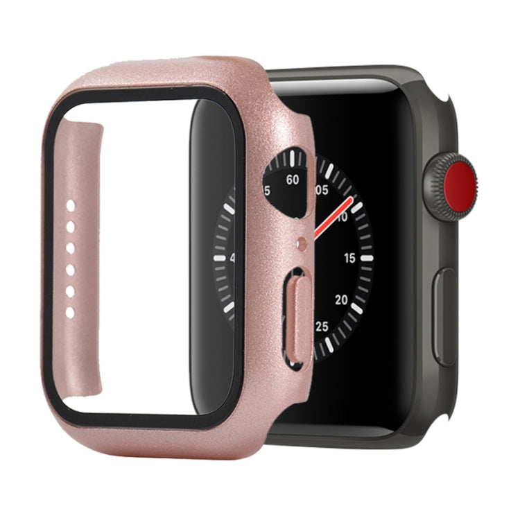 Shockproof PC+Tempered Glass Protective Case with Packed Carton For Apple Watch 44mm(Orange), For Apple Watch Series 6 / 5 / 4 / Watch SE 44mm, For Apple Watch Series 6 & SE & 5 & 4 44mm, For Apple Watch Series 3 & 2 & 1 42mm