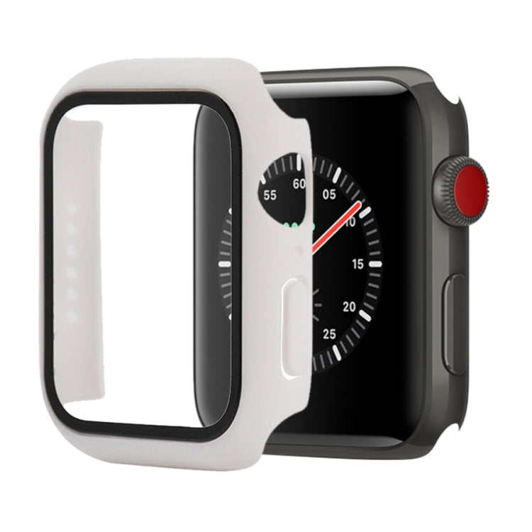 Shockproof PC+Tempered Glass Protective Case with Packed Carton For Apple Watch 44mm(Orange), For Apple Watch Series 6 / 5 / 4 / Watch SE 40mm, For Apple Watch Series 3 & 2 & 1 38mm