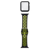 Silicone Replacement Strap Watchband + Protective Case with Screen Protector Set For Apple Watch Series, 3 & 2 & 1 38mm, For Apple Watch Series 6 / 5 / 4 / Watch SE 40mm