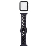 Silicone Replacement Strap Watchband + Protective Case with Screen Protector Set For Apple Watch Series, 3 & 2 & 1 38mm, For Apple Watch Series 6 / 5 / 4 / Watch SE 40mm