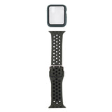 Silicone Replacement Strap Watchband + Protective Case with Screen Protector Set For Apple Watch Series, 3 & 2 & 1 38mm, For Apple Watch Series 6 / 5 / 4 / Watch SE 40mm