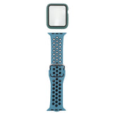 Silicone Replacement Strap Watchband + Protective Case with Screen Protector Set For Apple Watch Series, 3 & 2 & 1 38mm, For Apple Watch Series 6 / 5 / 4 / Watch SE 40mm