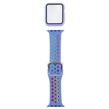 Silicone Replacement Strap Watchband + Protective Case with Screen Protector Set For Apple Watch Series, 3 & 2 & 1 38mm, For Apple Watch Series 6 / 5 / 4 / Watch SE 40mm