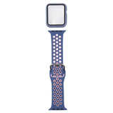 Silicone Replacement Strap Watchband + Protective Case with Screen Protector Set For Apple Watch Series, 3 & 2 & 1 38mm, For Apple Watch Series 6 / 5 / 4 / Watch SE 40mm