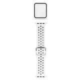 Silicone Replacement Strap Watchband + Protective Case with Screen Protector Set For Apple Watch Series, 3 & 2 & 1 38mm, For Apple Watch Series 6 / 5 / 4 / Watch SE 40mm