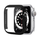 Shockproof PC Protective Case with Tempered Glass Film, For Apple Watch Series 9 / 8 / 7 41mm, For Apple Watch Series 9 / 8 / 7 45mm, For Apple Watch Series 8 / 7 41mm