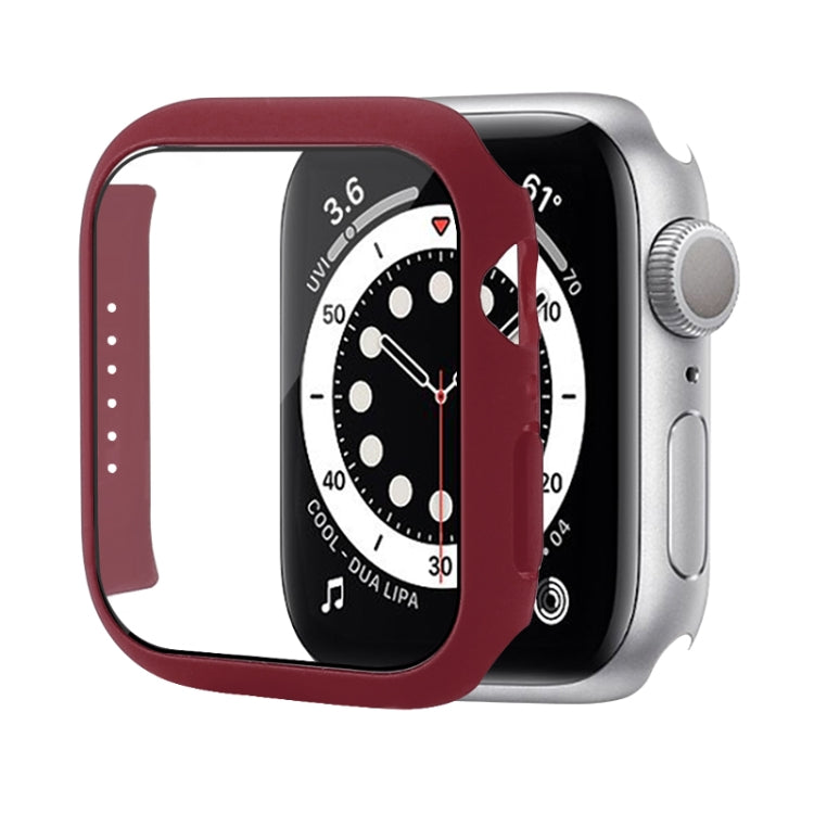 Shockproof PC Protective Case with Tempered Glass Film, For Apple Watch Series 9 / 8 / 7 41mm, For Apple Watch Series 9 / 8 / 7 45mm, For Apple Watch Series 8 / 7 41mm