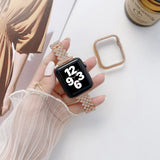 Rhombus Full Diamond Metal Replacement Wrist Strap Watchband + Case For Apple Watch Series, For Apple Watch Series 6 / 5 / 4 / Watch SE 40mm, For Apple Watch Series 6 / 5 / 4 / Watch SE 44mm, 3 & 2 & 1 42mm, 3 & 2 & 1 38mm