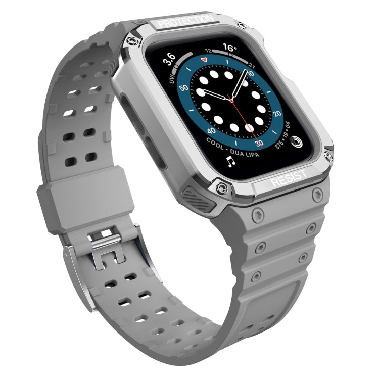 Silicone Integrated Replacement Strap Watchband For Apple Watch Series, For Apple Watch Series 9&8&7 45mm / SE&6&5&4 44mm / 3&2&1 42mm