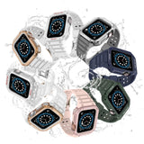 Silicone Integrated Replacement Strap Watchband For Apple Watch Series, For Apple Watch Series 9&8&7 45mm / SE&6&5&4 44mm / 3&2&1 42mm